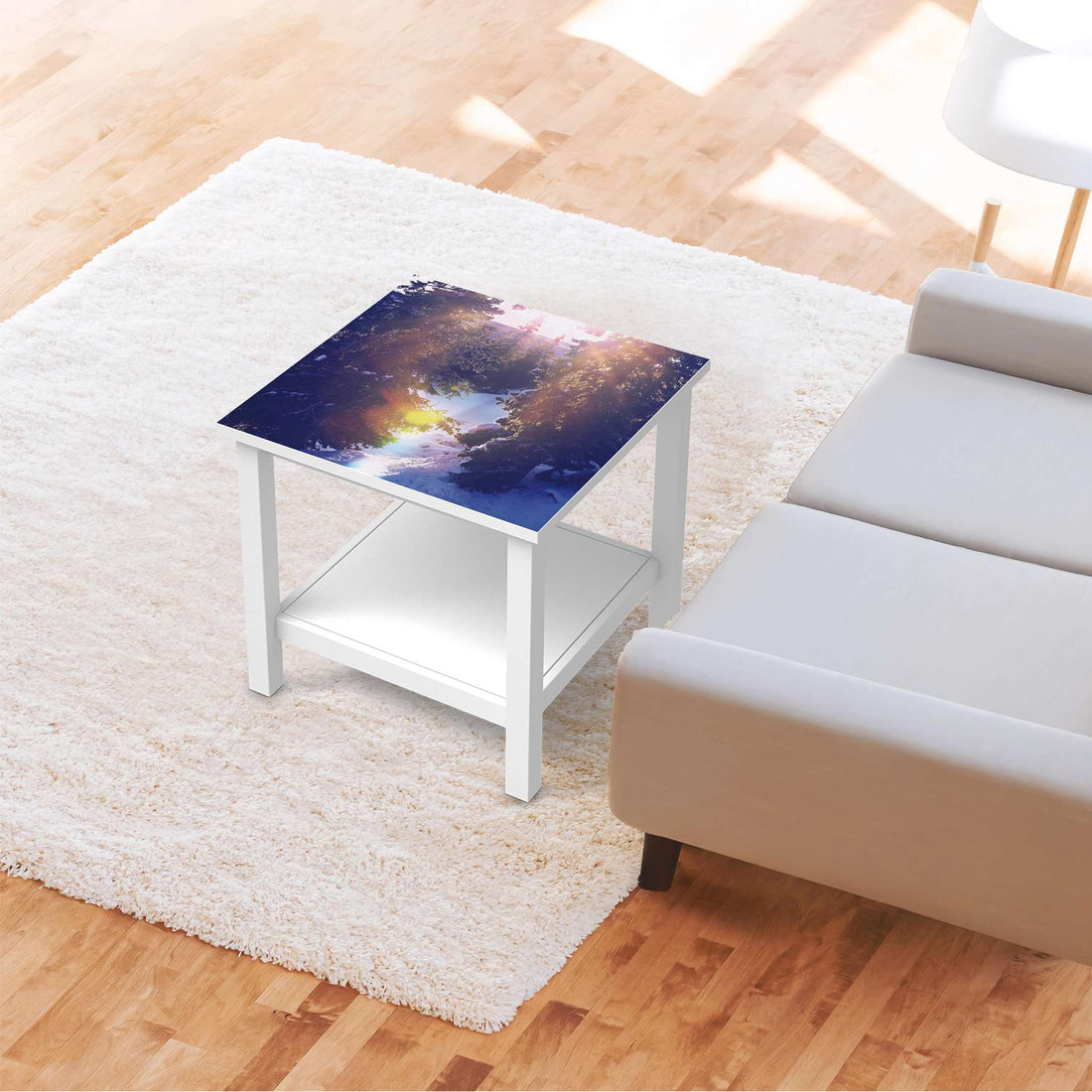 Möbel Klebefolie Lichtflut - IKEA Hemnes Beistelltisch 55x55 cm - Wohnzimmer
