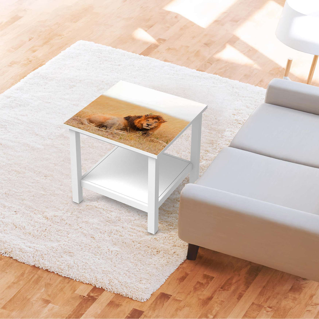 Möbel Klebefolie Lion King - IKEA Hemnes Beistelltisch 55x55 cm - Wohnzimmer