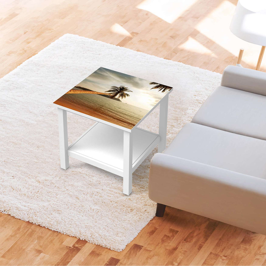 Möbel Klebefolie Paradise - IKEA Hemnes Beistelltisch 55x55 cm - Wohnzimmer