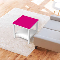 Möbel Klebefolie Pink Dark - IKEA Hemnes Beistelltisch 55x55 cm - Wohnzimmer