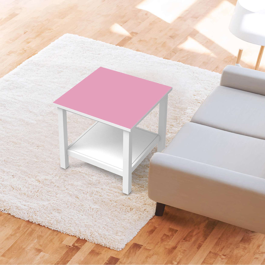 Möbel Klebefolie Pink Light - IKEA Hemnes Beistelltisch 55x55 cm - Wohnzimmer