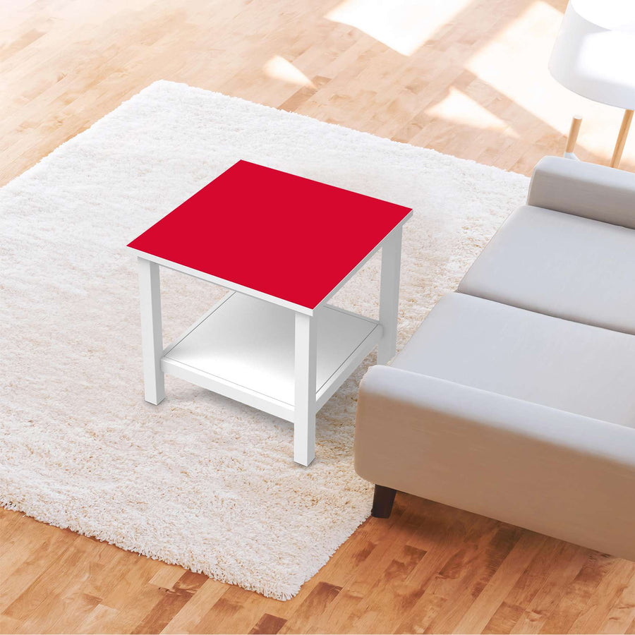 Möbel Klebefolie Rot Light - IKEA Hemnes Beistelltisch 55x55 cm - Wohnzimmer