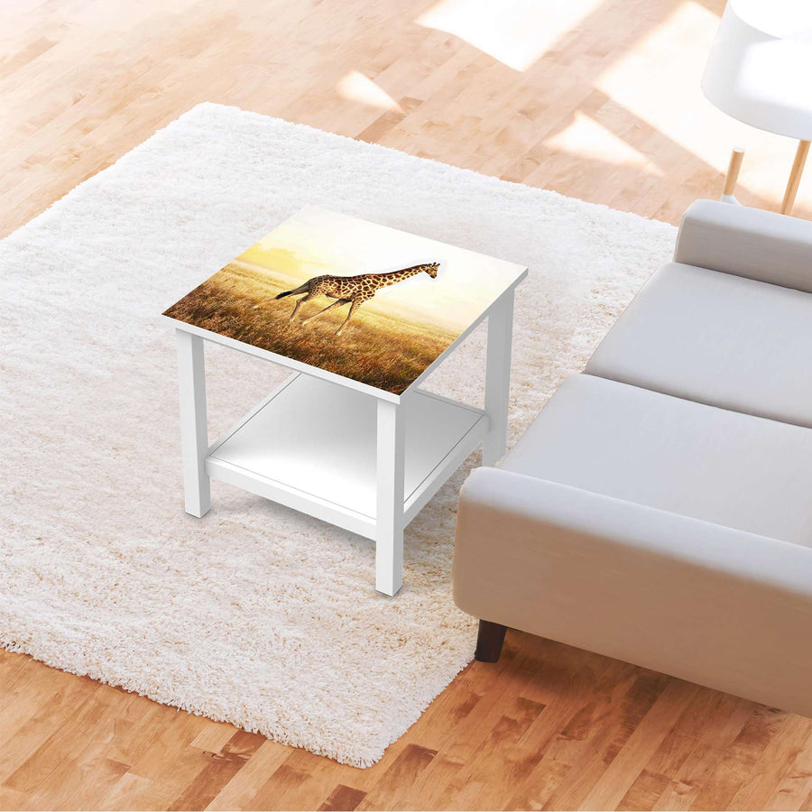 Möbel Klebefolie Savanna Giraffe - IKEA Hemnes Beistelltisch 55x55 cm - Wohnzimmer