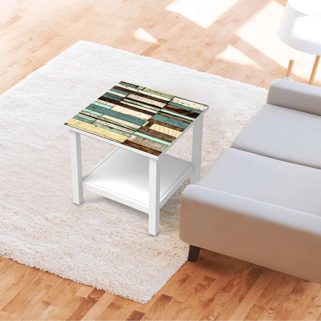 Möbel Klebefolie Schiffsbruch - IKEA Hemnes Beistelltisch 55x55 cm - Wohnzimmer