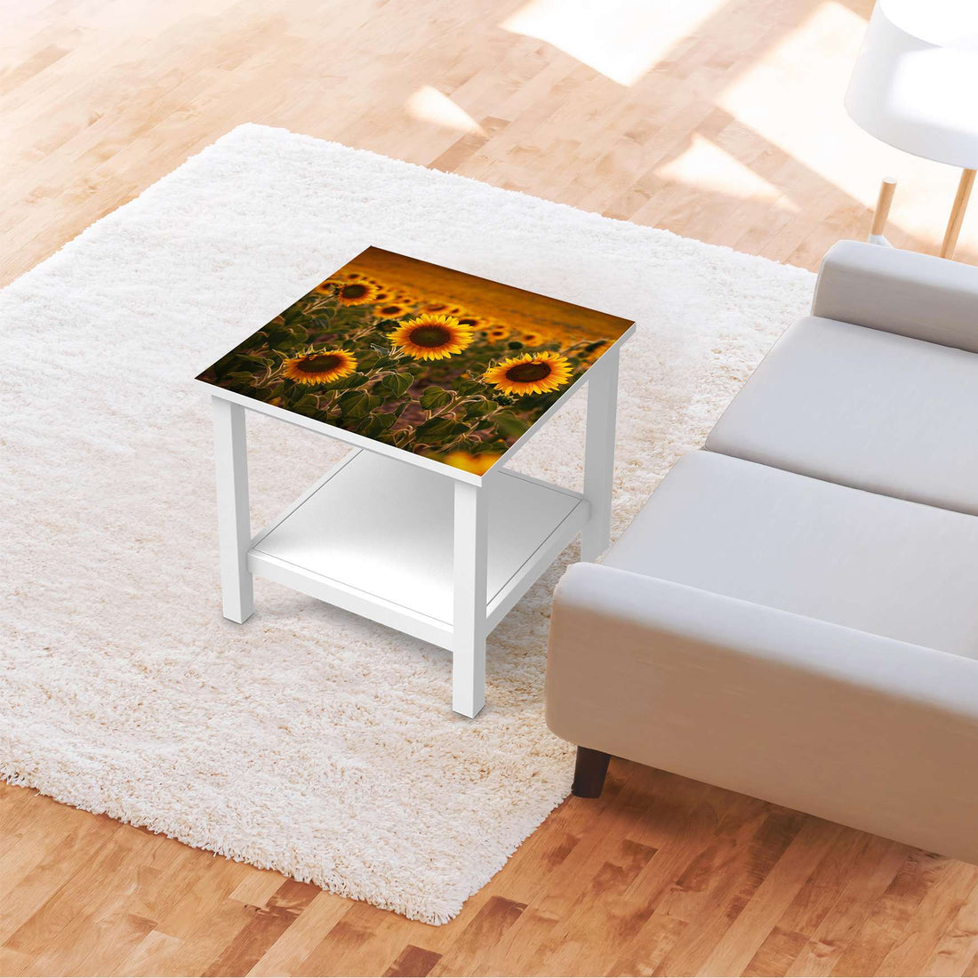 Möbel Klebefolie Sunflowers - IKEA Hemnes Beistelltisch 55x55 cm - Wohnzimmer