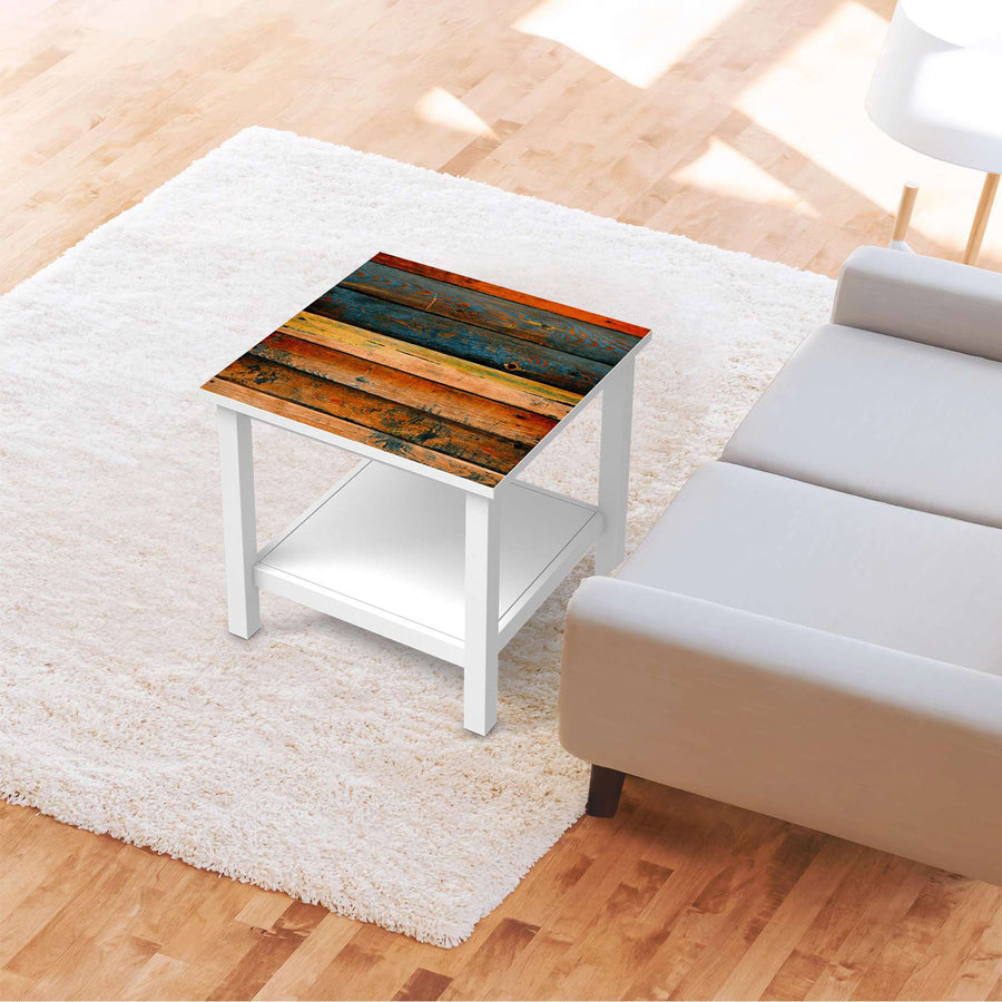 Möbel Klebefolie Wooden - IKEA Hemnes Beistelltisch 55x55 cm - Wohnzimmer