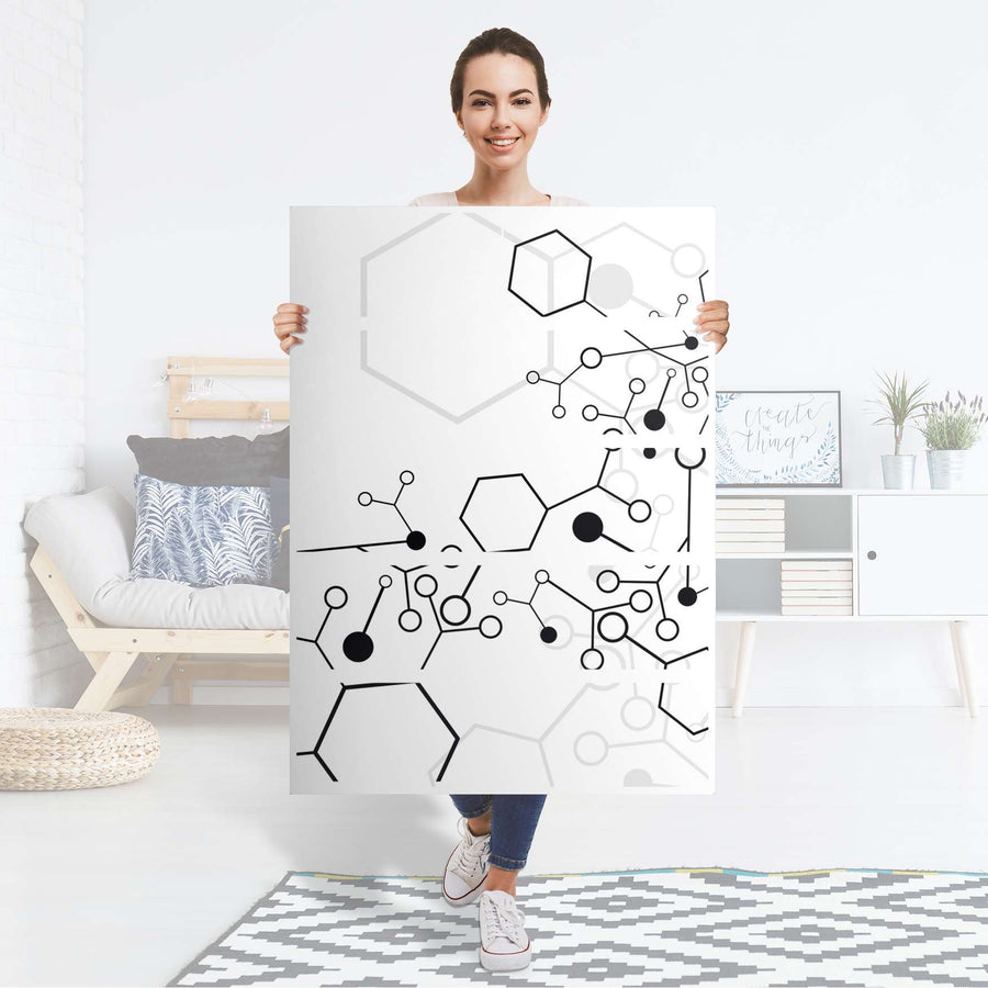 Möbel Klebefolie Atomic 1 - IKEA Malm Kommode 6 Schubladen (hoch) - Folie