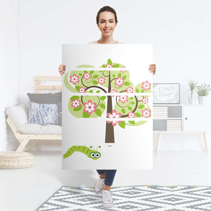 Möbel Klebefolie Blooming Tree - IKEA Malm Kommode 6 Schubladen (hoch) - Folie