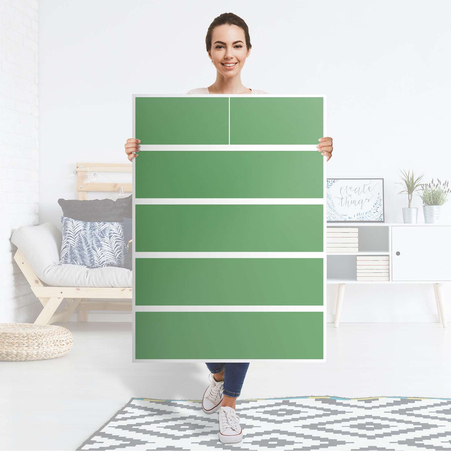Möbel Klebefolie Grün Light - IKEA Malm Kommode 6 Schubladen (hoch) - Folie