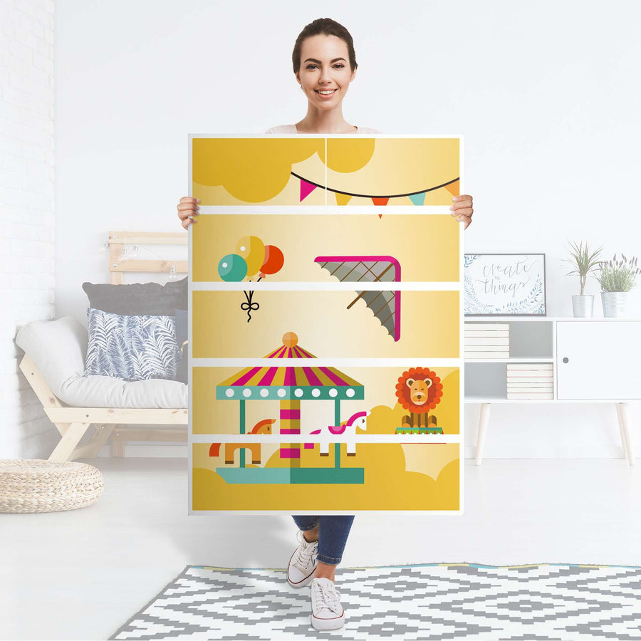 Möbel Klebefolie Löwenstark - IKEA Malm Kommode 6 Schubladen (hoch) - Folie