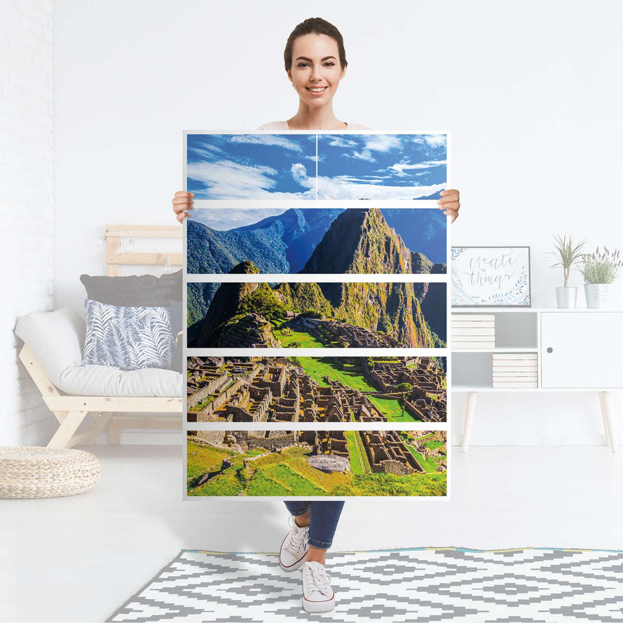 Möbel Klebefolie Machu Picchu - IKEA Malm Kommode 6 Schubladen (hoch) - Folie