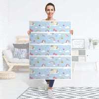 Möbel Klebefolie Rainbow Unicorn - IKEA Malm Kommode 6 Schubladen (hoch) - Folie