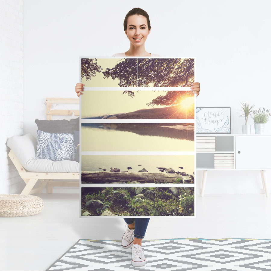 Möbel Klebefolie Seaside Dreams - IKEA Malm Kommode 6 Schubladen (hoch) - Folie
