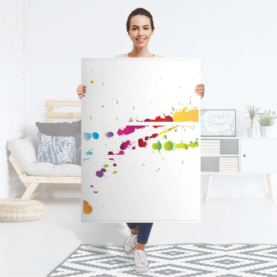 Möbel Klebefolie Splash 2 - IKEA Malm Kommode 6 Schubladen (hoch) - Folie
