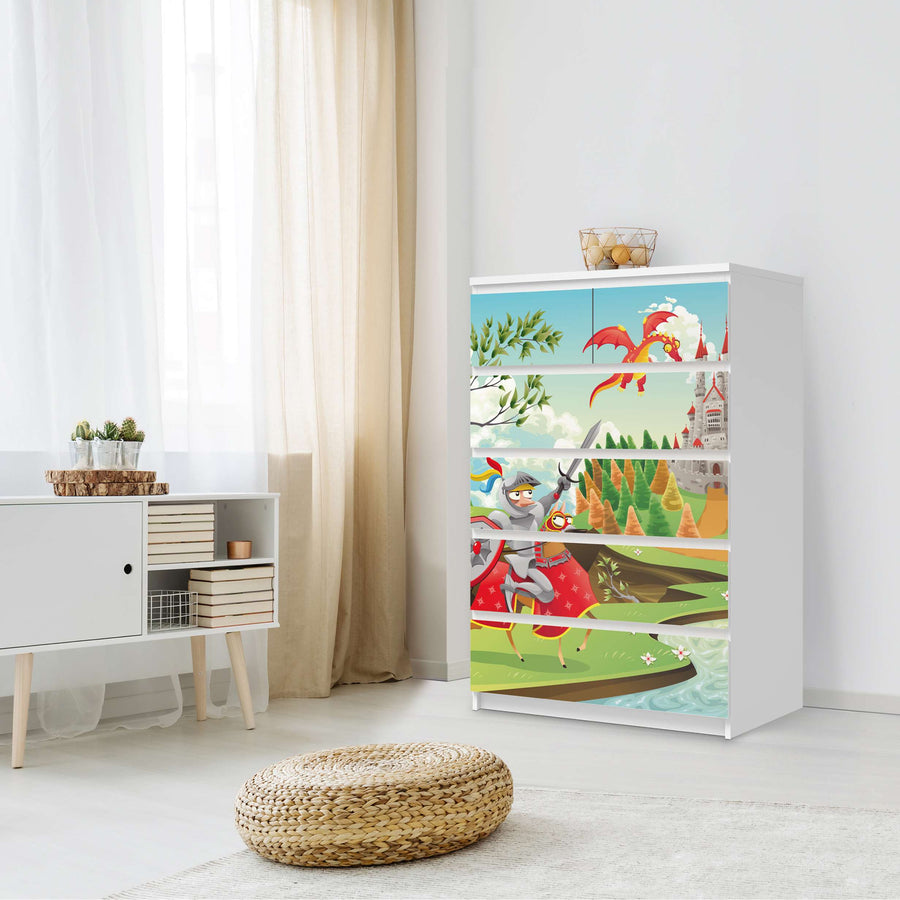 Möbel Klebefolie Fairytale - IKEA Malm Kommode 6 Schubladen (hoch) - Schlafzimmer