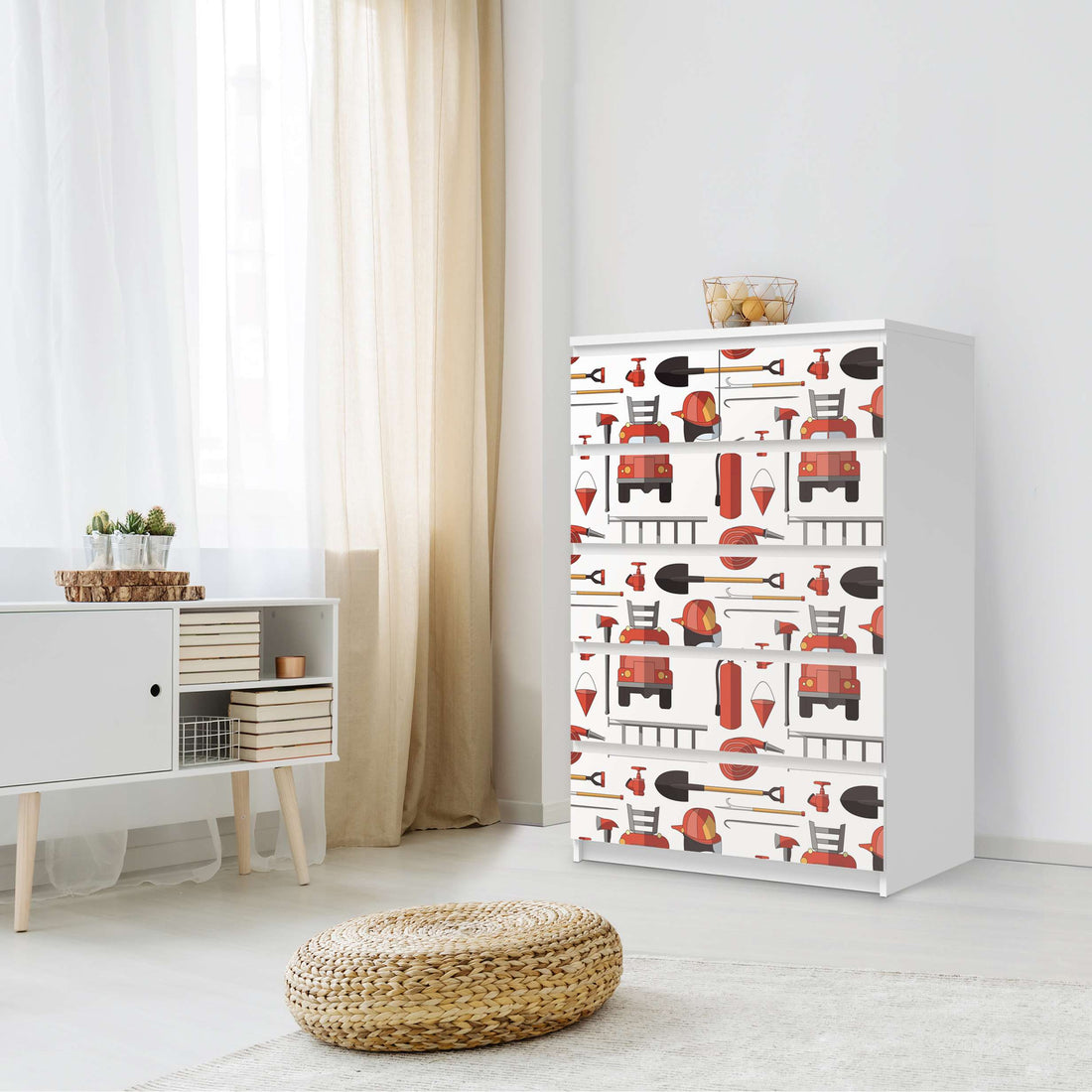 Möbel Klebefolie Firefighter - IKEA Malm Kommode 6 Schubladen (hoch) - Schlafzimmer