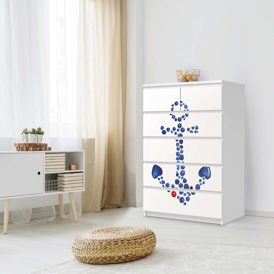 Möbel Klebefolie Anker - IKEA Malm Kommode 6 Schubladen (hoch) - Schlafzimmer