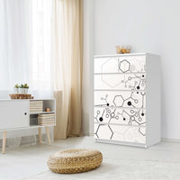 Möbel Klebefolie Atomic 1 - IKEA Malm Kommode 6 Schubladen (hoch) - Schlafzimmer