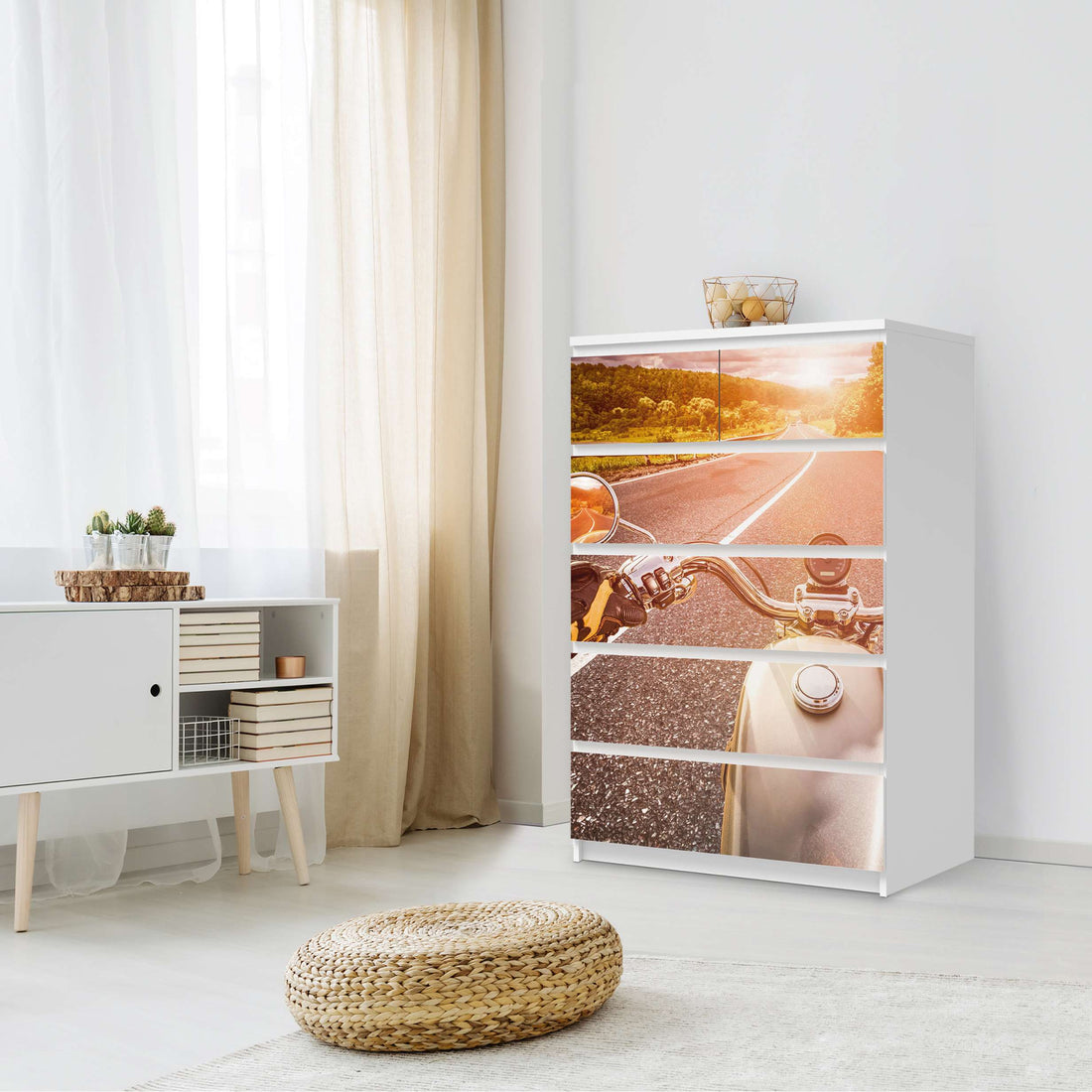 Möbel Klebefolie Easy Rider - IKEA Malm Kommode 6 Schubladen (hoch) - Schlafzimmer