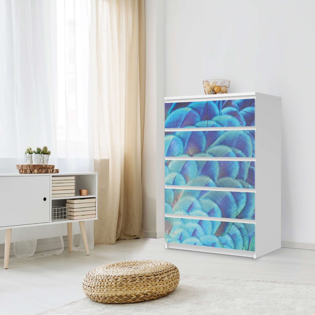 Möbel Klebefolie Federvieh - IKEA Malm Kommode 6 Schubladen (hoch) - Schlafzimmer