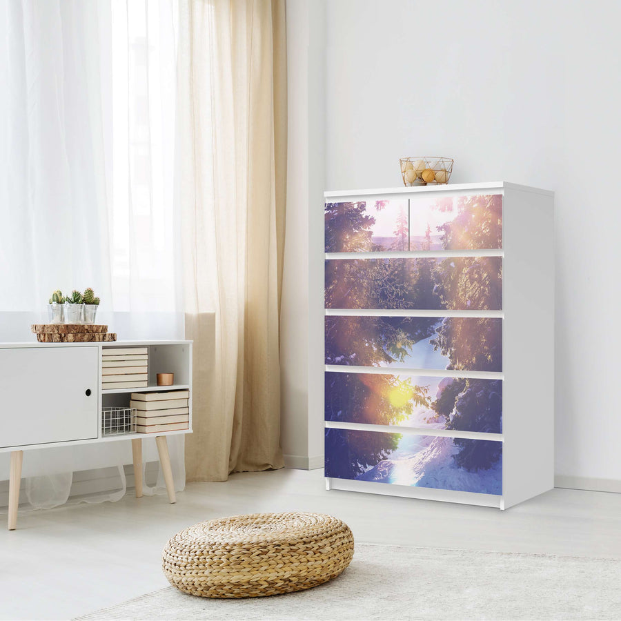 Möbel Klebefolie Lichtflut - IKEA Malm Kommode 6 Schubladen (hoch) - Schlafzimmer
