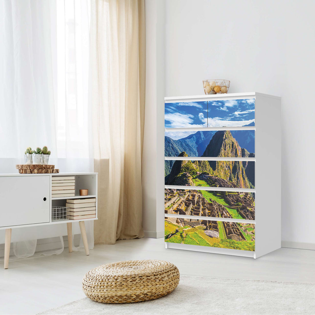 Möbel Klebefolie Machu Picchu - IKEA Malm Kommode 6 Schubladen (hoch) - Schlafzimmer