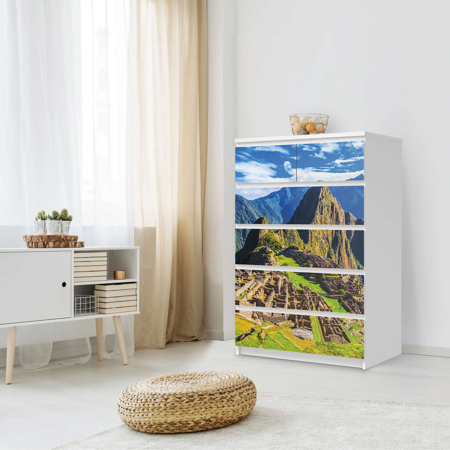 Möbel Klebefolie Machu Picchu - IKEA Malm Kommode 6 Schubladen (hoch) - Schlafzimmer