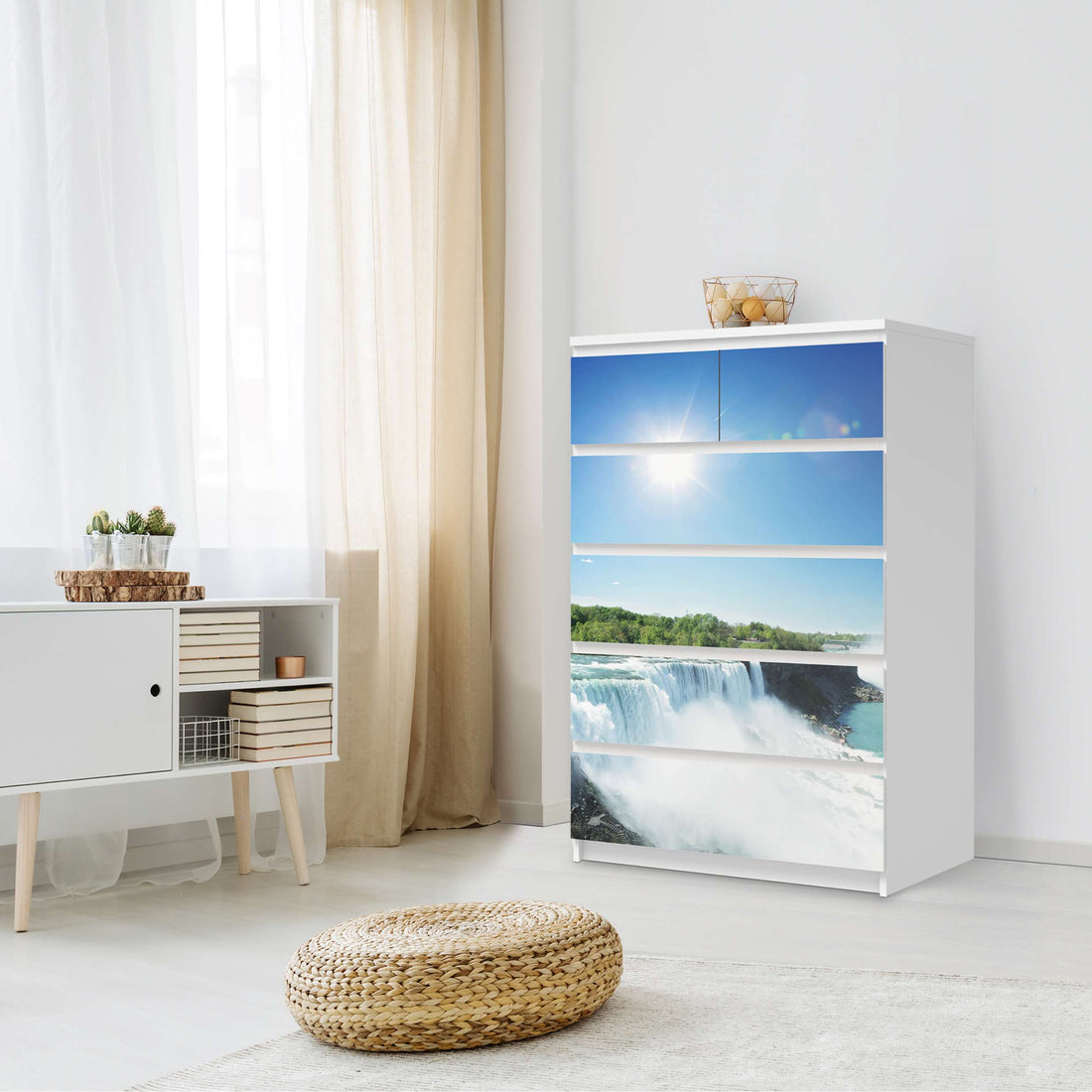 Möbel Klebefolie Niagara Falls - IKEA Malm Kommode 6 Schubladen (hoch) - Schlafzimmer