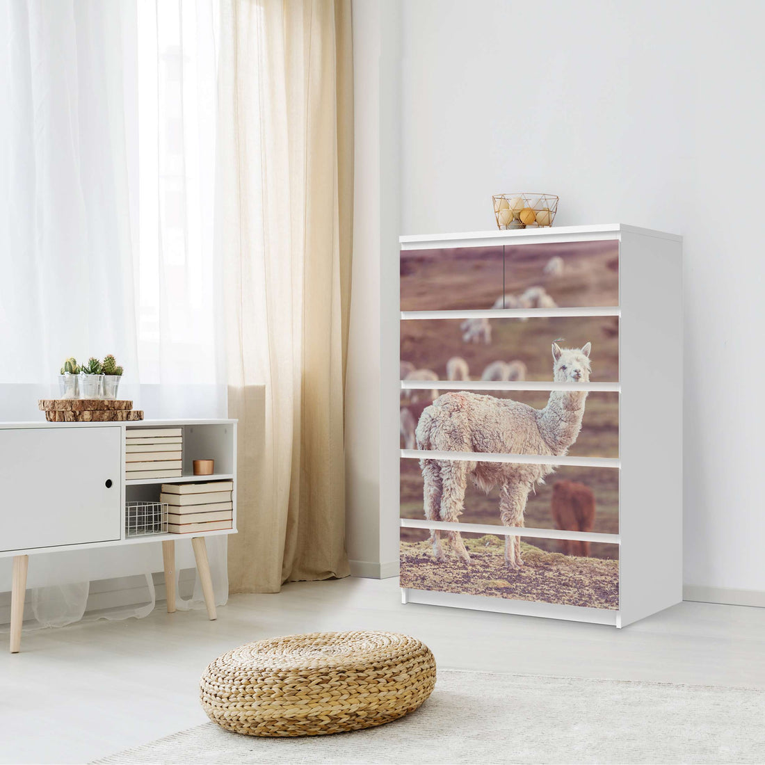 Möbel Klebefolie Pako - IKEA Malm Kommode 6 Schubladen (hoch) - Schlafzimmer