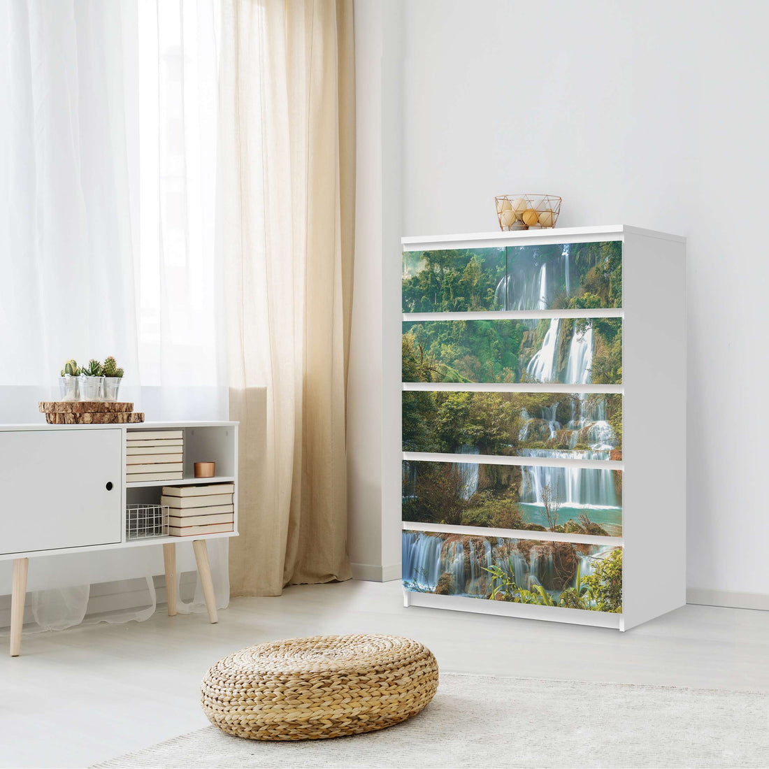 Möbel Klebefolie Rainforest - IKEA Malm Kommode 6 Schubladen (hoch) - Schlafzimmer