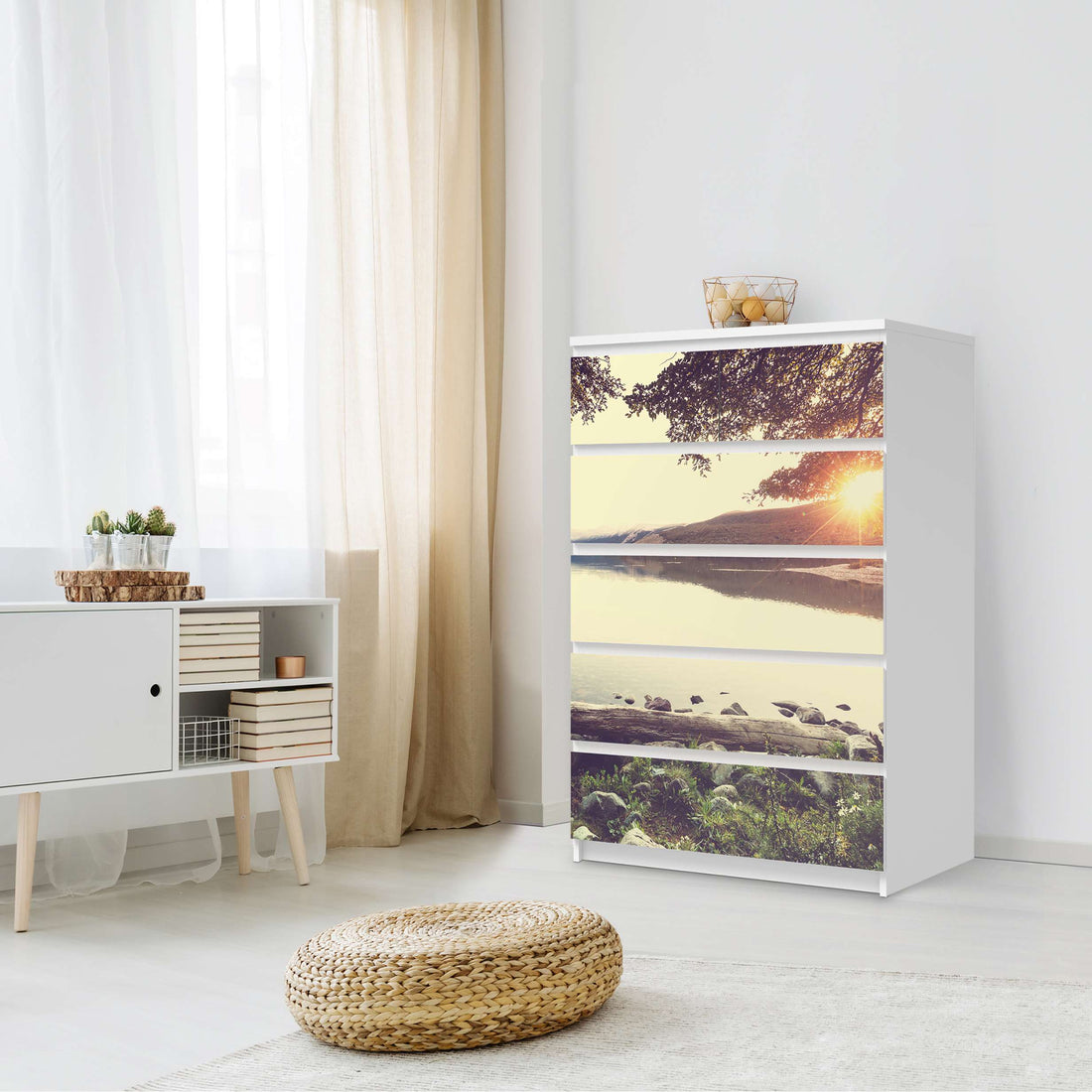 Möbel Klebefolie Seaside Dreams - IKEA Malm Kommode 6 Schubladen (hoch) - Schlafzimmer