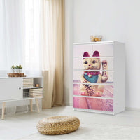 Möbel Klebefolie Winkekatze - IKEA Malm Kommode 6 Schubladen (hoch) - Schlafzimmer