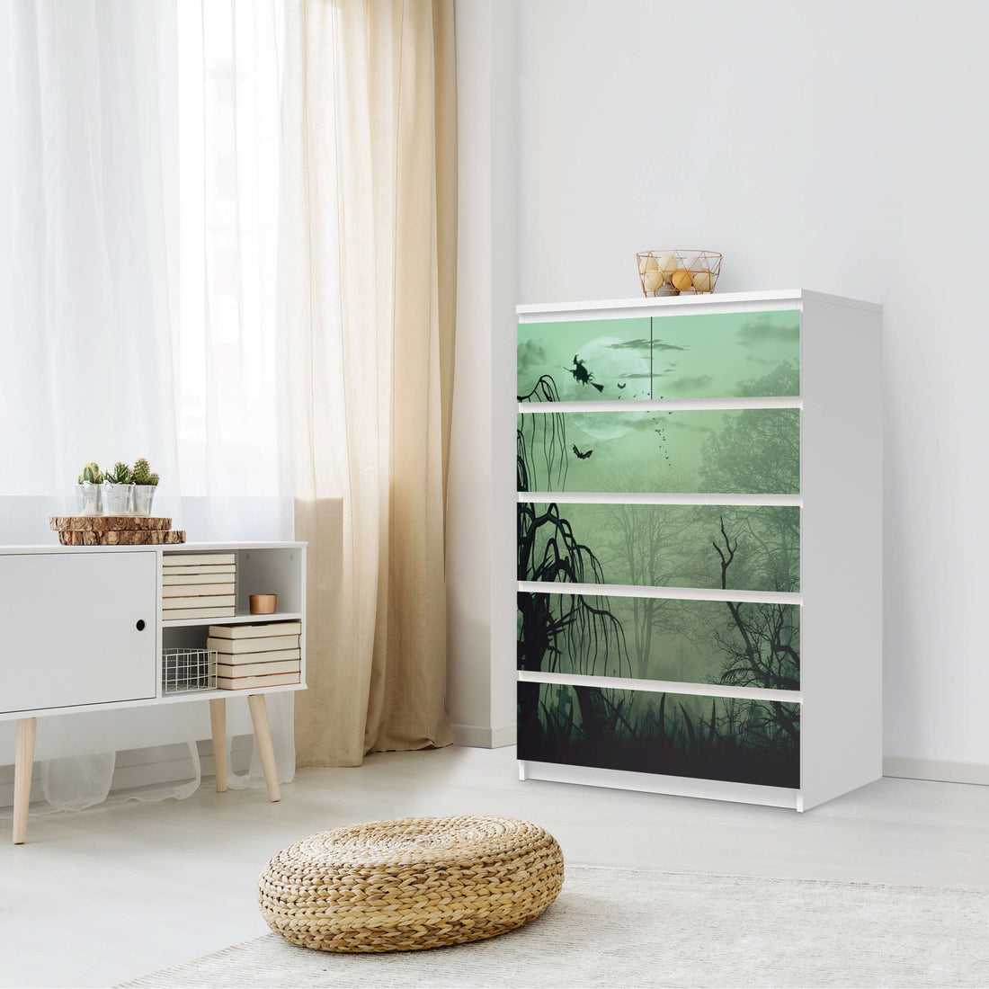 Möbel Klebefolie Witchcraft - IKEA Malm Kommode 6 Schubladen (hoch) - Schlafzimmer