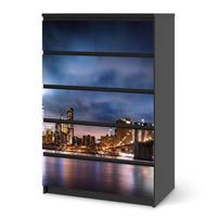Möbel Klebefolie Brooklyn Bridge - IKEA Malm Kommode 6 Schubladen (hoch) - schwarz