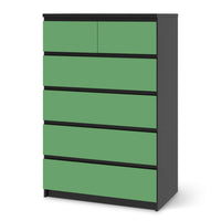 Möbel Klebefolie Grün Light - IKEA Malm Kommode 6 Schubladen (hoch) - schwarz