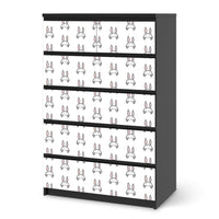 Möbel Klebefolie Hoppel - IKEA Malm Kommode 6 Schubladen (hoch) - schwarz