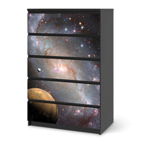 Möbel Klebefolie Milky Way - IKEA Malm Kommode 6 Schubladen (hoch) - schwarz
