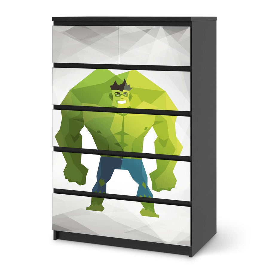 Möbel Klebefolie Mr. Green - IKEA Malm Kommode 6 Schubladen (hoch) - schwarz