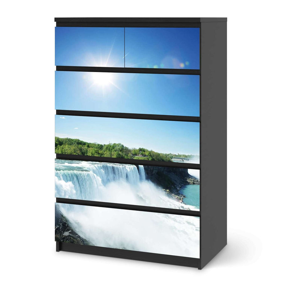Möbel Klebefolie Niagara Falls - IKEA Malm Kommode 6 Schubladen (hoch) - schwarz