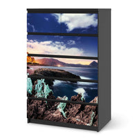 Möbel Klebefolie Seaside - IKEA Malm Kommode 6 Schubladen (hoch) - schwarz