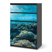 Möbel Klebefolie Underwater World - IKEA Malm Kommode 6 Schubladen (hoch) - schwarz