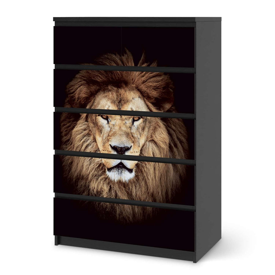 Möbel Klebefolie Wild Eyes - IKEA Malm Kommode 6 Schubladen (hoch) - schwarz
