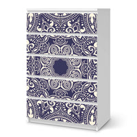 Möbel Klebefolie Blue Mandala - IKEA Malm Kommode 6 Schubladen (hoch)  - weiss