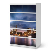 Möbel Klebefolie Brooklyn Bridge - IKEA Malm Kommode 6 Schubladen (hoch)  - weiss