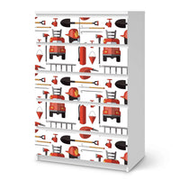 Möbel Klebefolie Firefighter - IKEA Malm Kommode 6 Schubladen (hoch)  - weiss