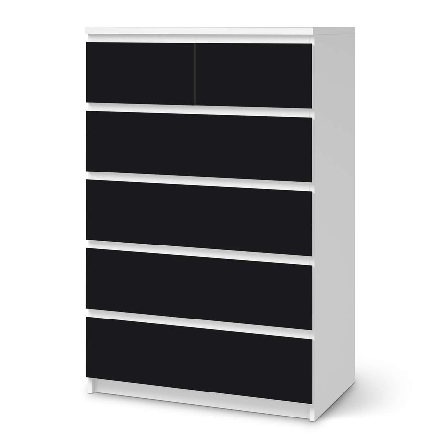 Möbel Klebefolie Schwarz - IKEA Malm Kommode 6 Schubladen (hoch)  - weiss