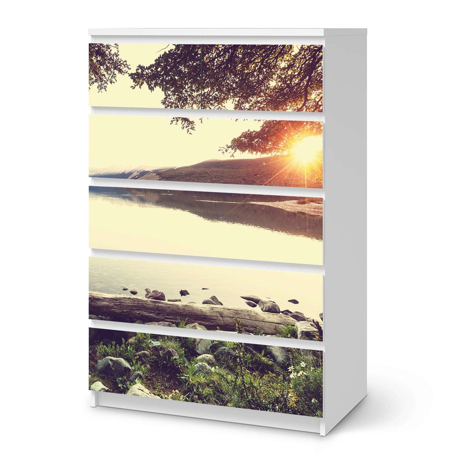 Möbel Klebefolie Seaside Dreams - IKEA Malm Kommode 6 Schubladen (hoch)  - weiss