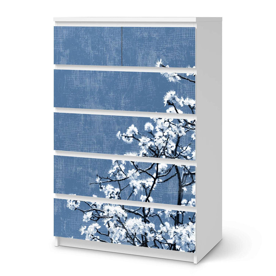 Möbel Klebefolie Spring Tree - IKEA Malm Kommode 6 Schubladen (hoch)  - weiss