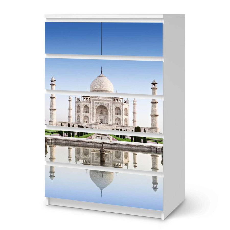 Möbel Klebefolie Taj Mahal - IKEA Malm Kommode 6 Schubladen (hoch)  - weiss