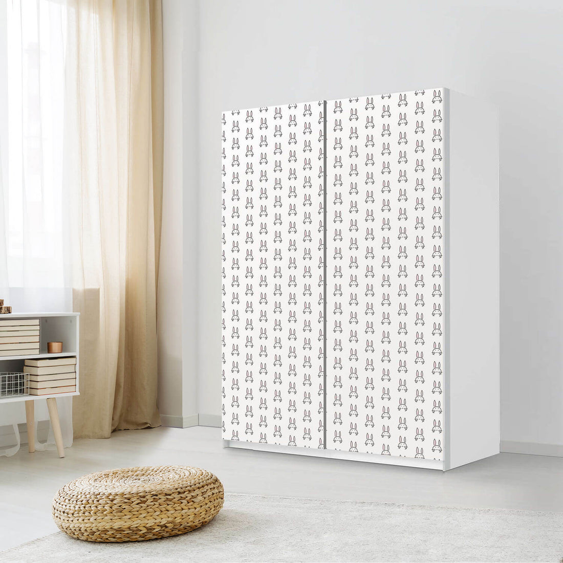 Möbel Klebefolie Hoppel - IKEA Pax Schrank 201 cm Höhe - Schiebetür 75 cm - Kinderzimmer